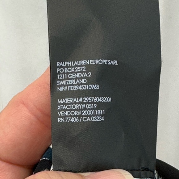 Club Monaco Abstract Print Wide Leg Pleated Front Trouser Pant - Black - size 2 - Picture 8 of 9